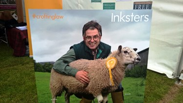 Royal Highland Show 2015 - Inksters - Crofting Law - Brian Inkster and Inky the Sheep